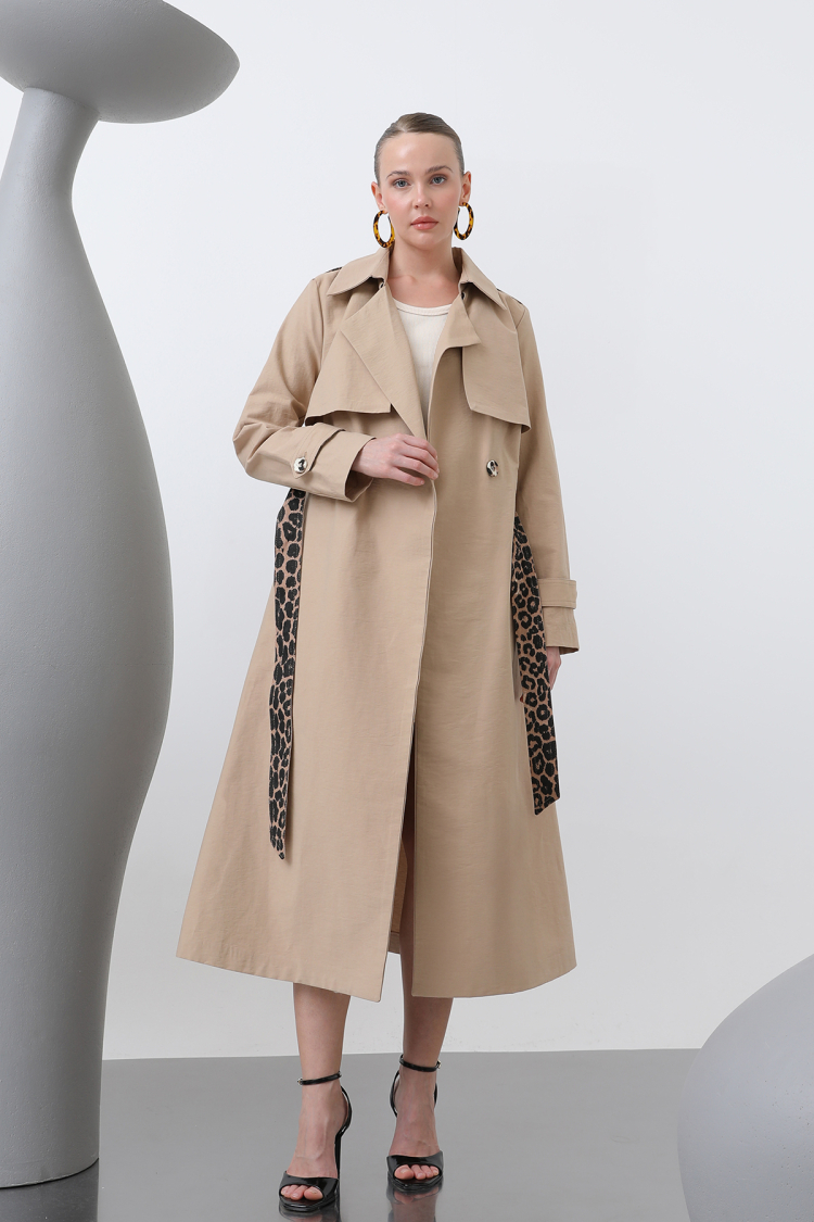 Women's Leopard Garnished Trench - Brand: SOUL - Women & Kids, Baby Clothes Wholesale - TheBS Women