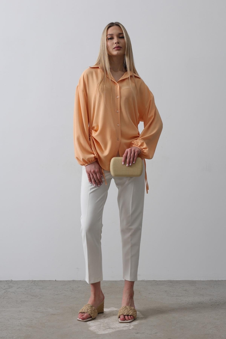 Biye Detailed Aerobin Shirt - Producer: Reyon - Wholesale Women Clothes - TheBS Women