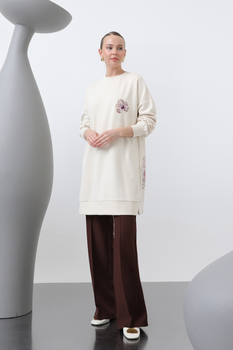 Front And Back Embroidery Detailed Garnished Tunic - Producer: Puane - Wholesale Women Clothes - TheBS Women