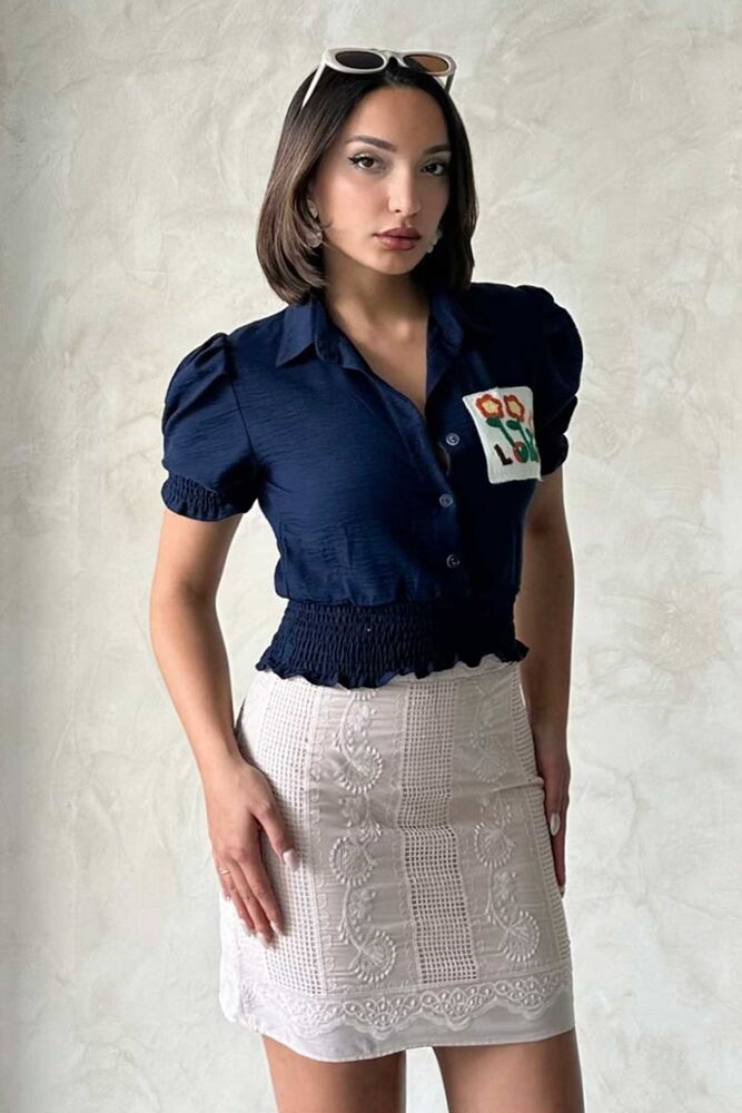 Cap Embroidered Wholesale Shirt - Producer: Topshow - Wholesale Women Clothes - TheBS Women