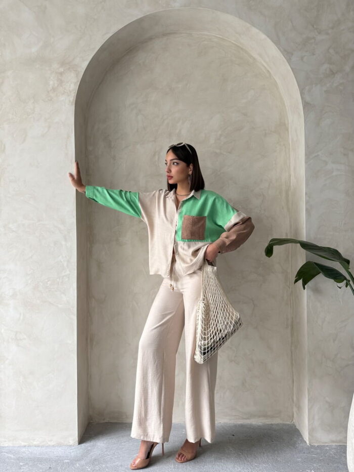 Garnished Shirt - Stone & - Producer: Topshow - Wholesale Women Clothes - TheBS Women