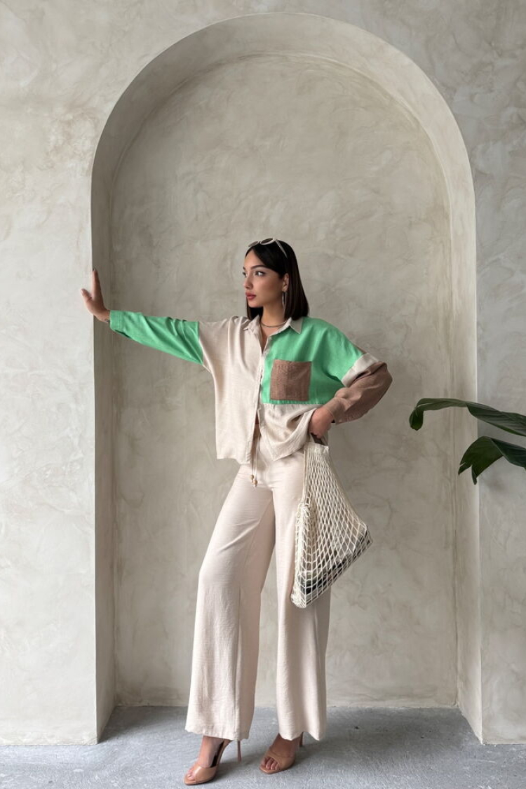 Garnished Shirt - Stone & - Producer: Topshow - Wholesale Women Clothes - TheBS Women