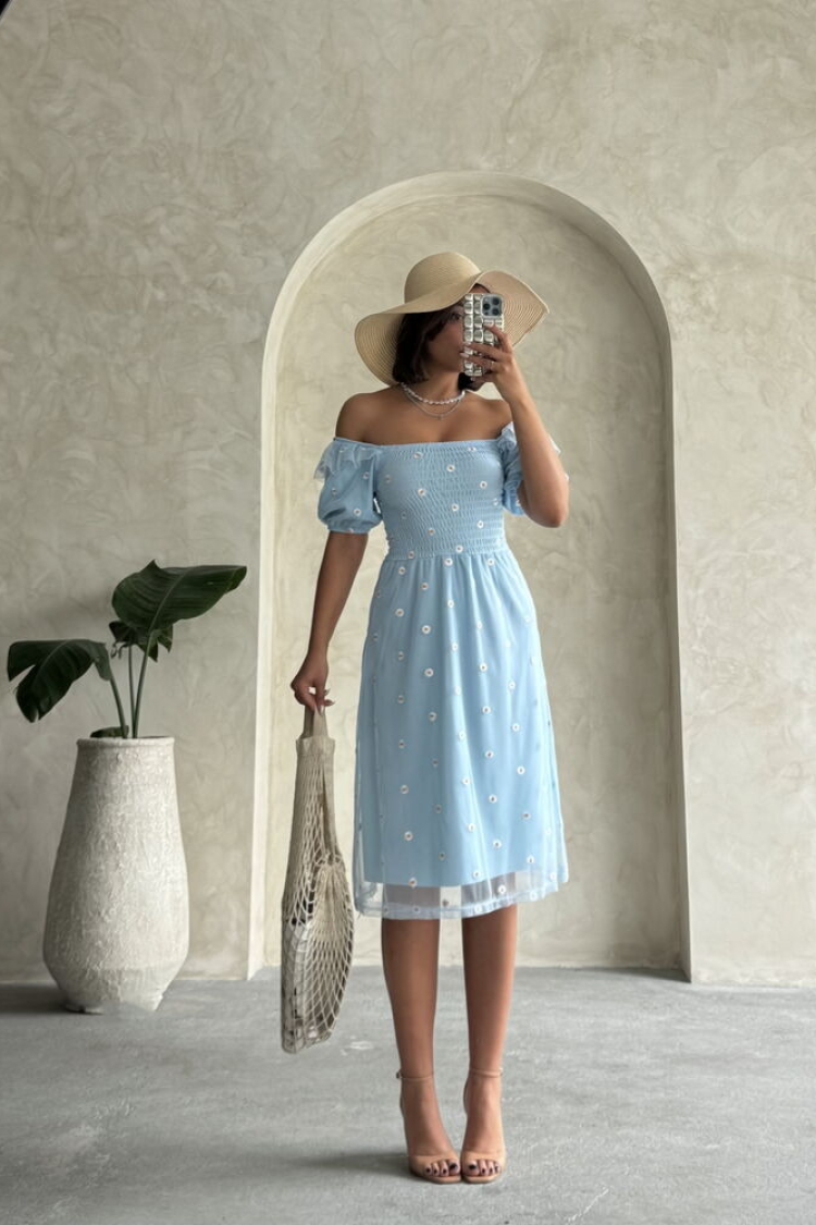 Boat Neck Chest Gipeli Wholesale Dress - Producer: Topshow - Wholesale Women Clothes - TheBS Women