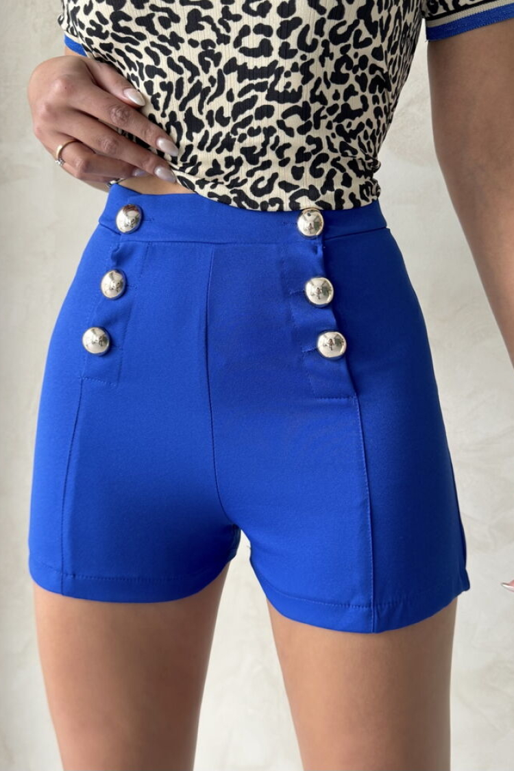 Saks Ornament Buttoned Wholesale Shorts - Producer: Topshow - Wholesale Women Clothes - TheBS Women