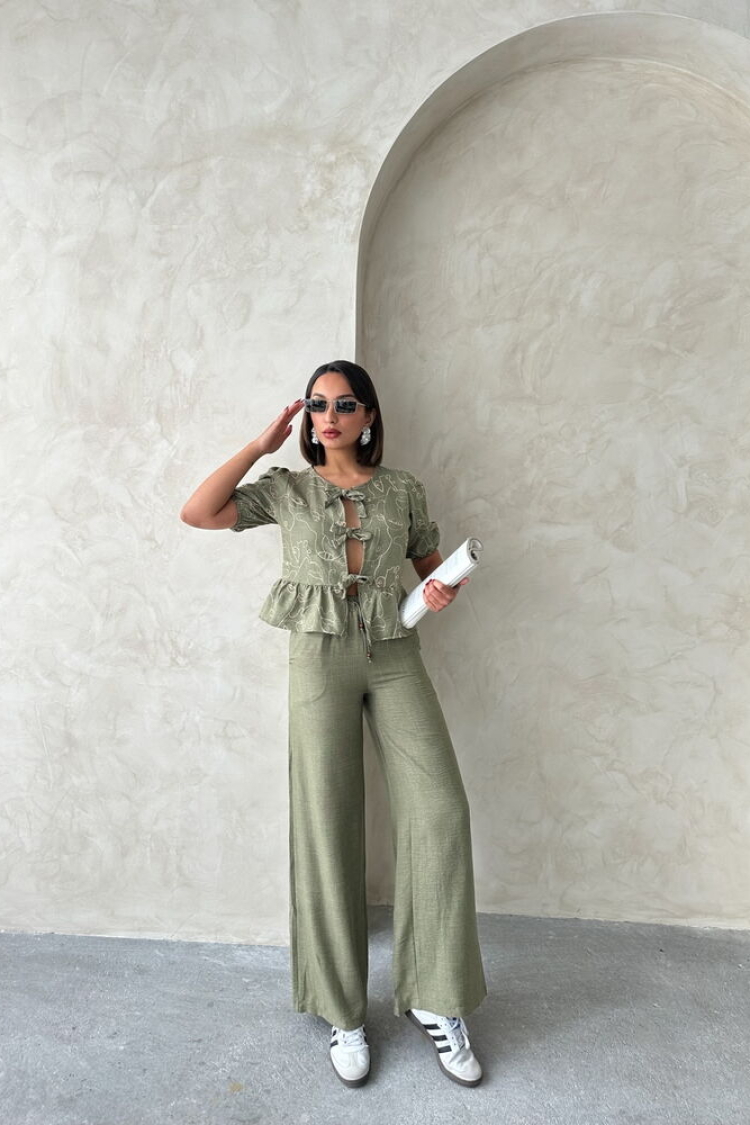 Front Tie Embroidered Blouse - Light - Producer: Topshow - Wholesale Women Clothes - TheBS Women