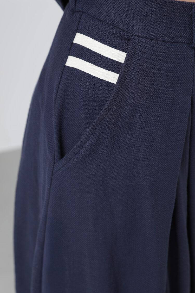 Waist Belt Skirt Set - Navy - Producer: Puane - Wholesale Women Clothes - TheBS Women