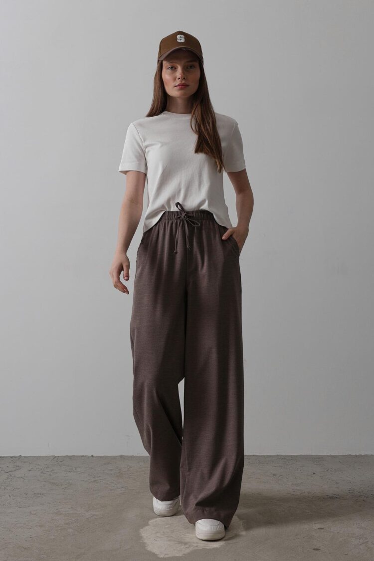 Wide Leg Pants With Elastic Waist - Producer: Reyon - Wholesale Women Clothes - TheBS Women