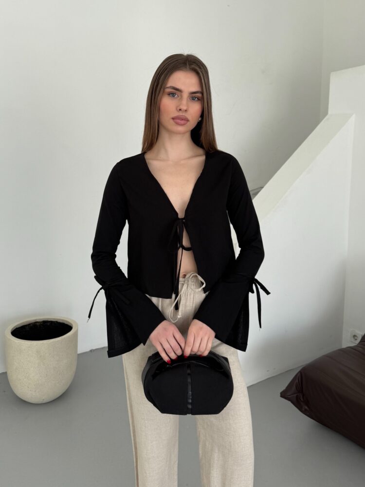 Linen Tie Shirt - Producer: My Fashion - Wholesale Women Clothes - TheBS Women