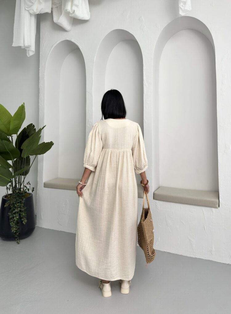Half Sleeve Mueslin Dress - Producer: My Fashion - Wholesale Women Clothes - TheBS Women