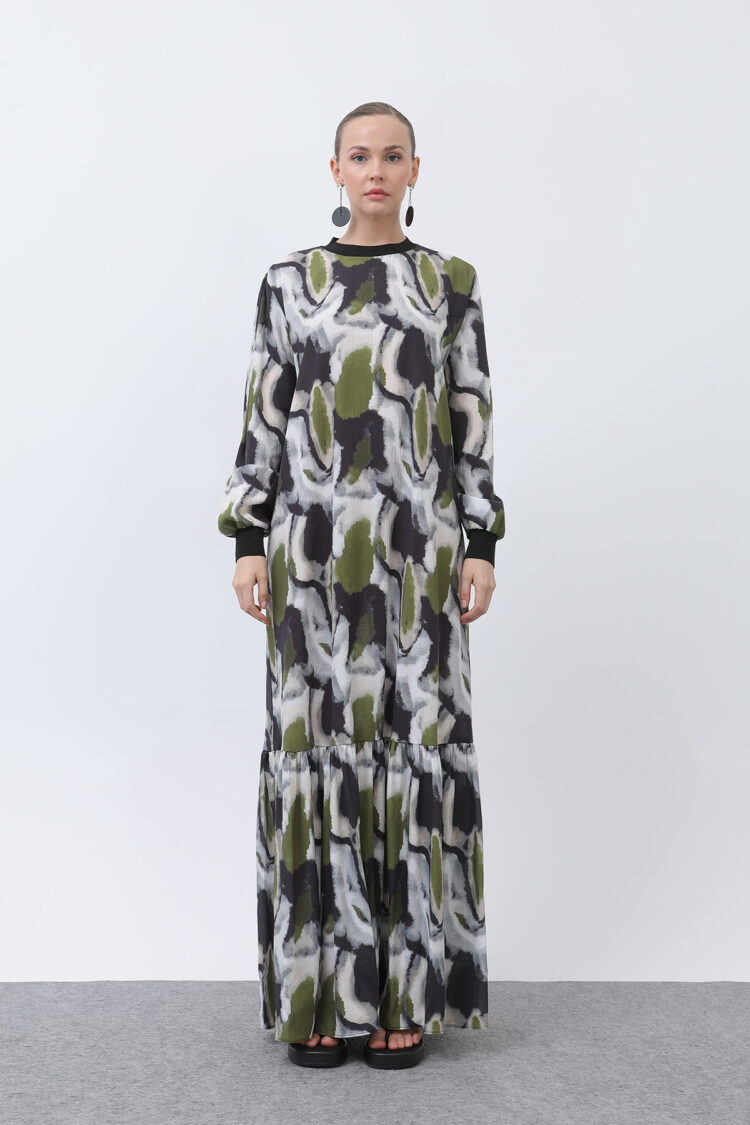 Women's Collar Ribbed Patterned Dress - Producer: Puane - Wholesale Women Clothes - TheBS Women