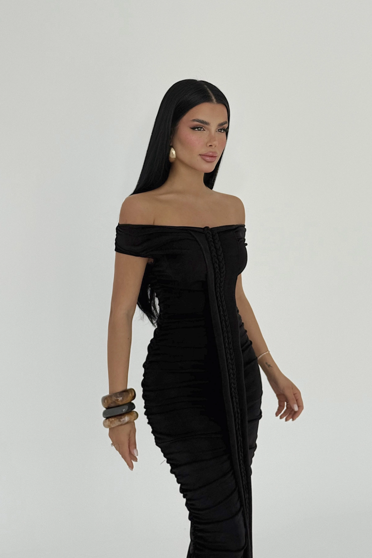 Black Naselinta Dress - Producer: EYYO ATELIER - Wholesale Women Clothes - TheBS Women