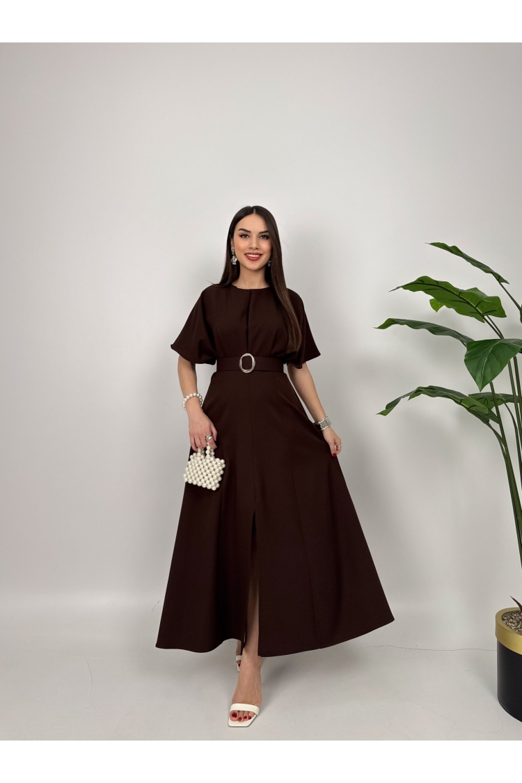 Atlas Fabric Belted Dress - Brand: Miss Janell - Women & Kids, Baby Clothes Wholesale - TheBS Women