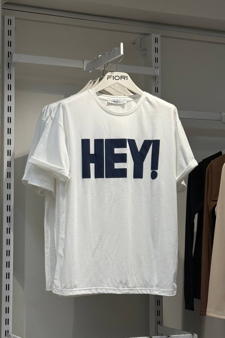 Letter Printed Tshirt - Producer: Fiori - Wholesale Women Clothes - TheBS Women
