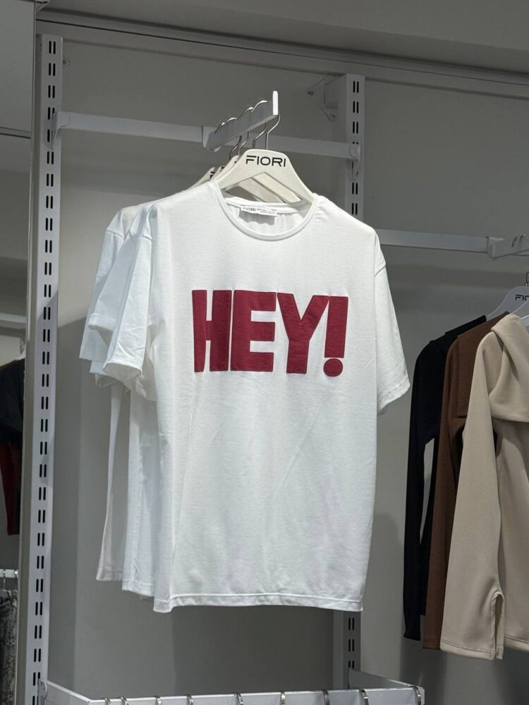 Letter Printed Tshirt - Producer: Fiori - Wholesale Women Clothes - TheBS Women