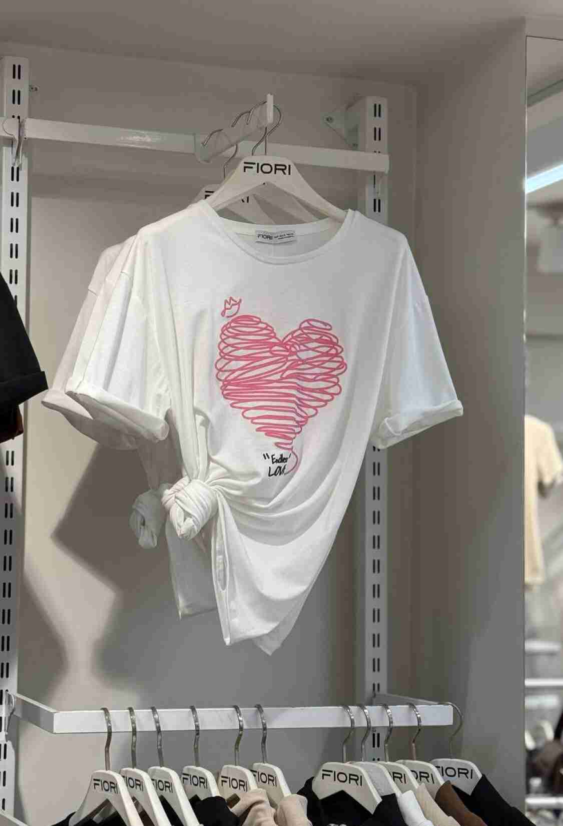 Heart Printed Tshirt - Brand: Fiori - Women & Kids, Baby Clothes Wholesale - TheBS Women