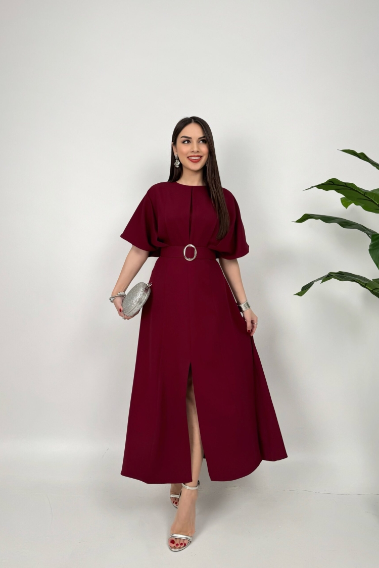 Atlas Fabric Belted Dress - Brand: Miss Janell - Women & Kids, Baby Clothes Wholesale - TheBS Women