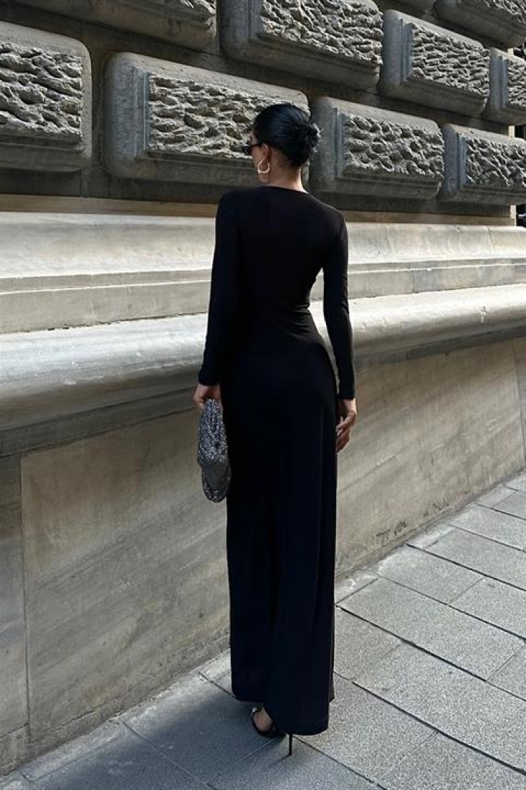 Long Low Cut Dress - Producer: Sobe Istanbul - Wholesale Women Clothes - TheBS Women