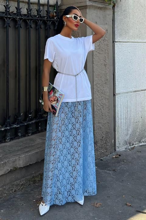 Maxi Lace Skirt - Producer: Sobe Istanbul - Wholesale Women Clothes - TheBS Women