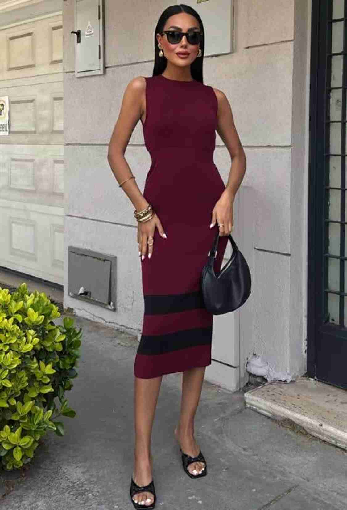 Skirt Stripe Detailed Knitwear Dress - Brand: Sobe Istanbul - Women & Kids, Baby Clothes Wholesale - TheBS Women