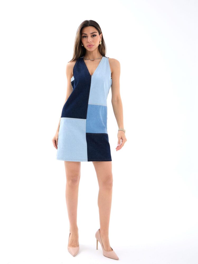 Denim Dress - Blue - Producer: Fame - Wholesale Women Clothes - TheBS Women