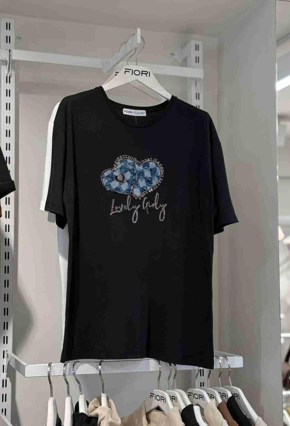 Heart Printed Tshirt - Brand: Fiori - Women & Kids, Baby Clothes Wholesale - TheBS Women