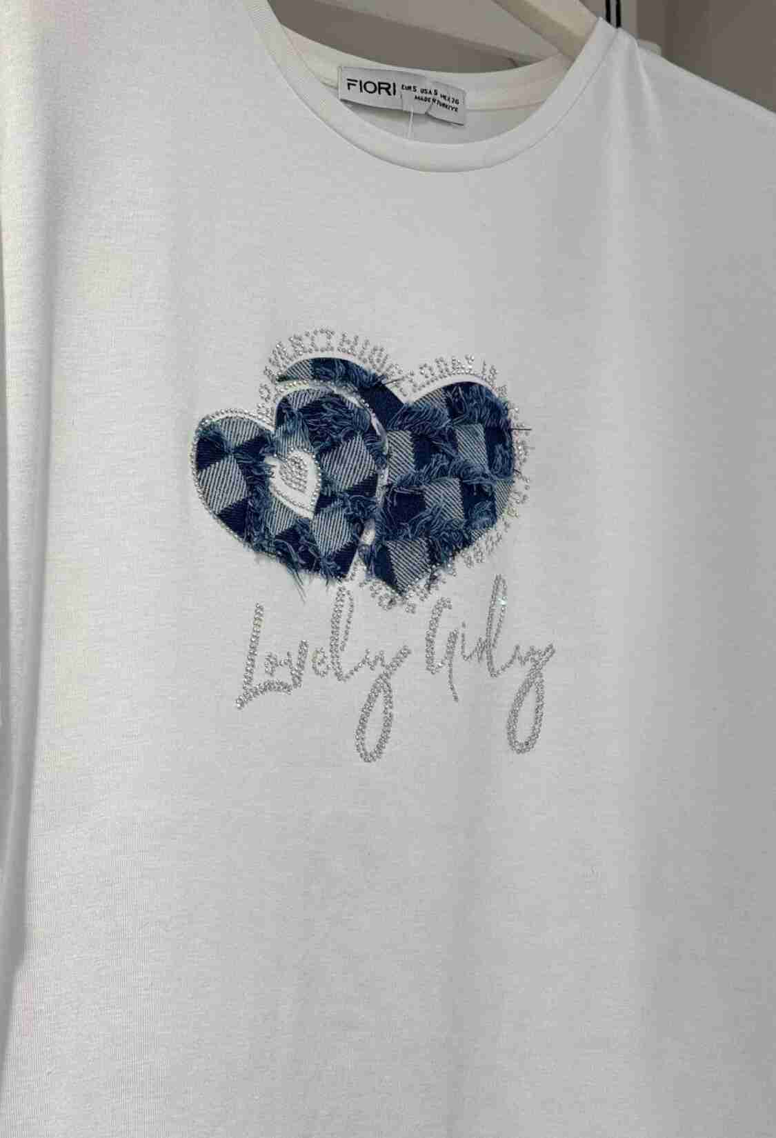 Heart Printed Tshirt - Brand: Fiori - Women & Kids, Baby Clothes Wholesale - TheBS Women