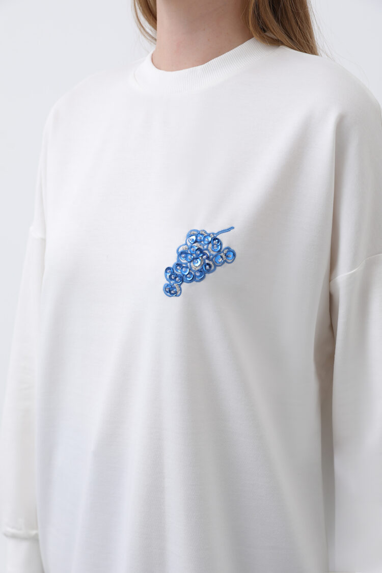 Women's Front Grape Back Fruity Embroidered Tunic - Producer: Puane - Wholesale Women Clothes - TheBS Women