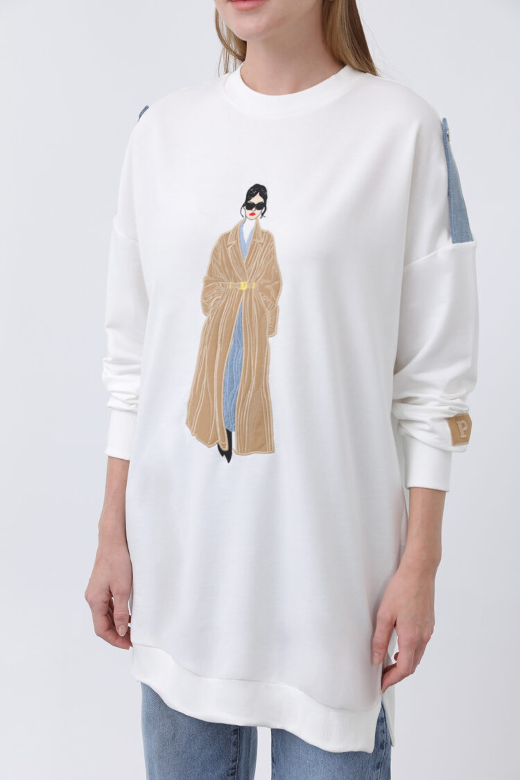 Women's Front Embroidered And Printed Tunic - Producer: Puane - Wholesale Women Clothes - TheBS Women