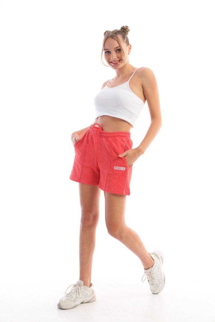 Red Mini Women Shorts - Producer: EDELLE - Wholesale Women Clothes - TheBS Women