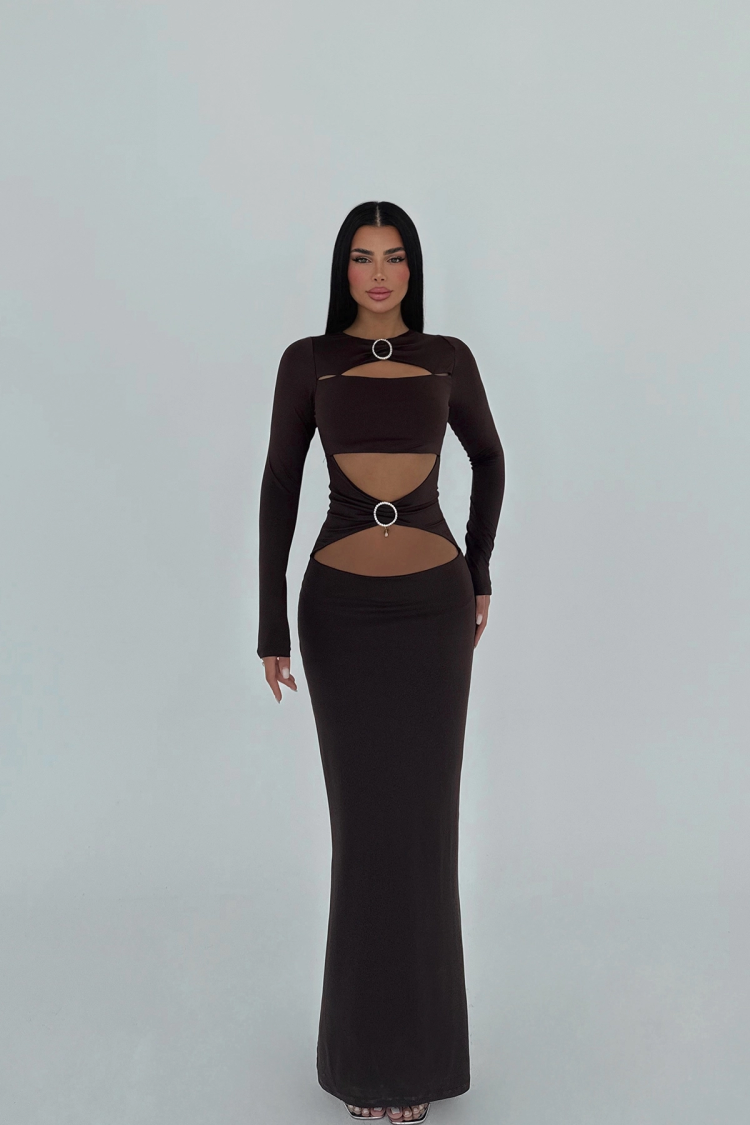 Ring Detail Long Dress - Producer: EYYO ATELIER - Wholesale Women Clothes - TheBS Women