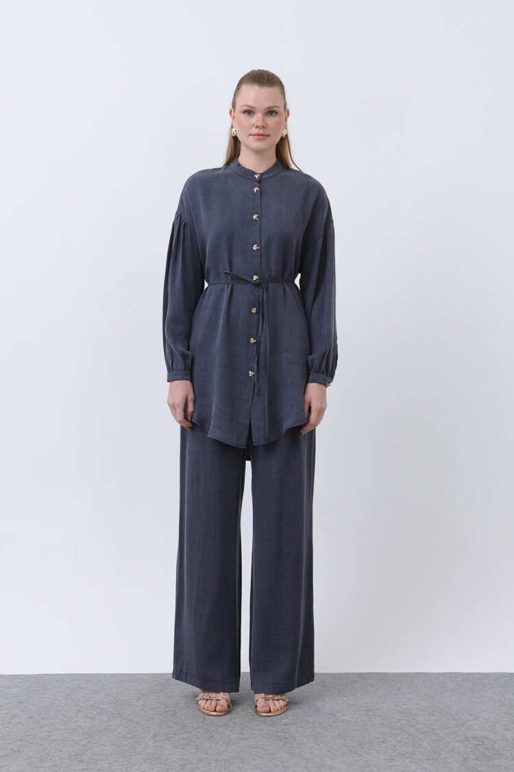 Judge Collar And Button Detailed Trouser Suit - Producer: Puane - Wholesale Women Clothes - TheBS Women