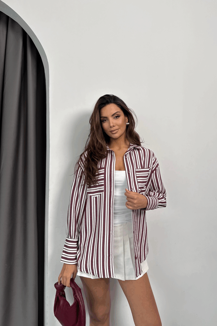 Striped Shirt - Multicolor - Producer: Ello - Wholesale Women Clothes - TheBS Women