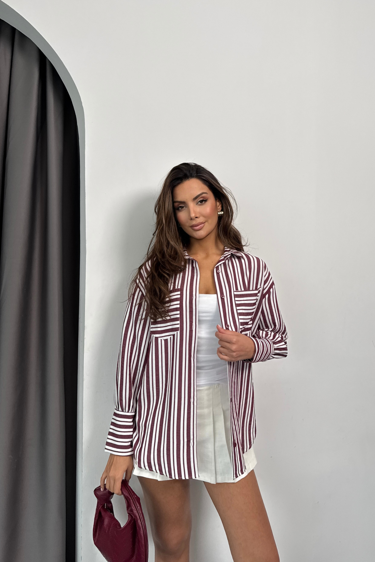 Striped Shirt - Multicolor - Producer: Ello - Wholesale Women Clothes - TheBS Women