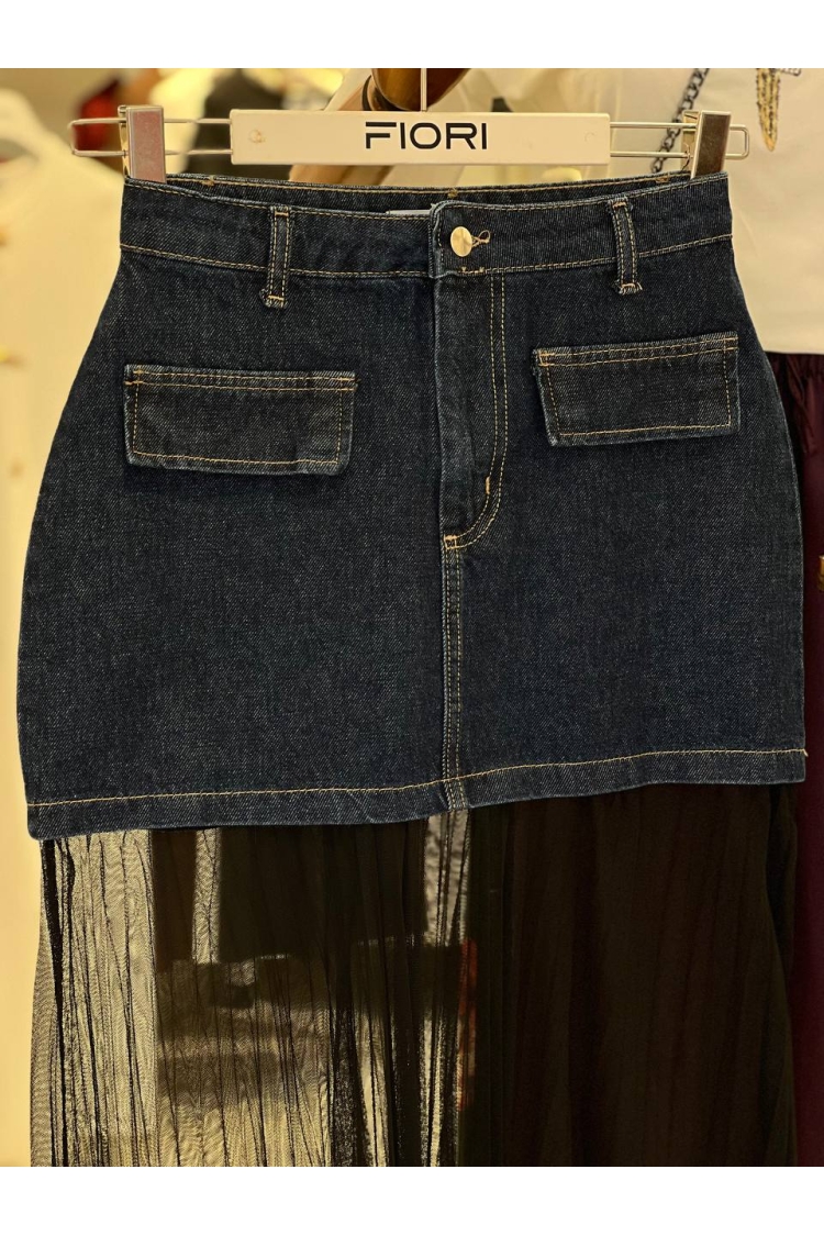 Mini Tulle Denim Skirt - Brand: Fiori - Women & Kids, Baby Clothes Wholesale - TheBS Women
