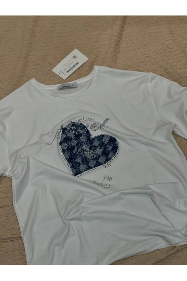 Heart Printed Tshirt - Brand: Fiori - Women & Kids, Baby Clothes Wholesale - TheBS Women
