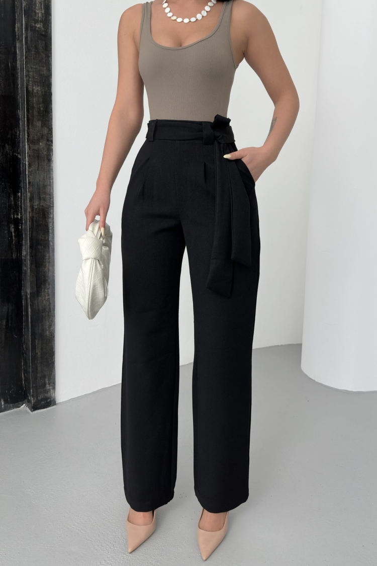 Polyviscose Belted Pants - Brand: My Fashion - Women & Kids, Baby Clothes Wholesale - TheBS Women
