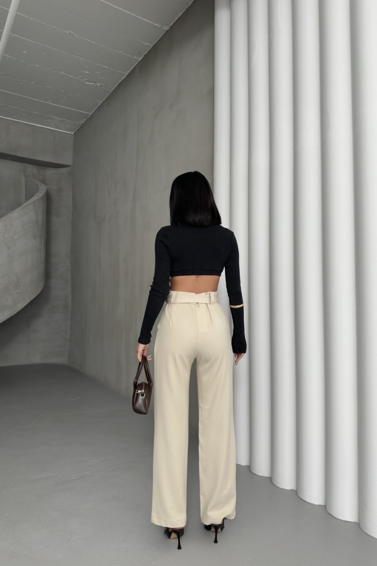Polyviscose Belted Pants - Brand: My Fashion - Women & Kids, Baby Clothes Wholesale - TheBS Women
