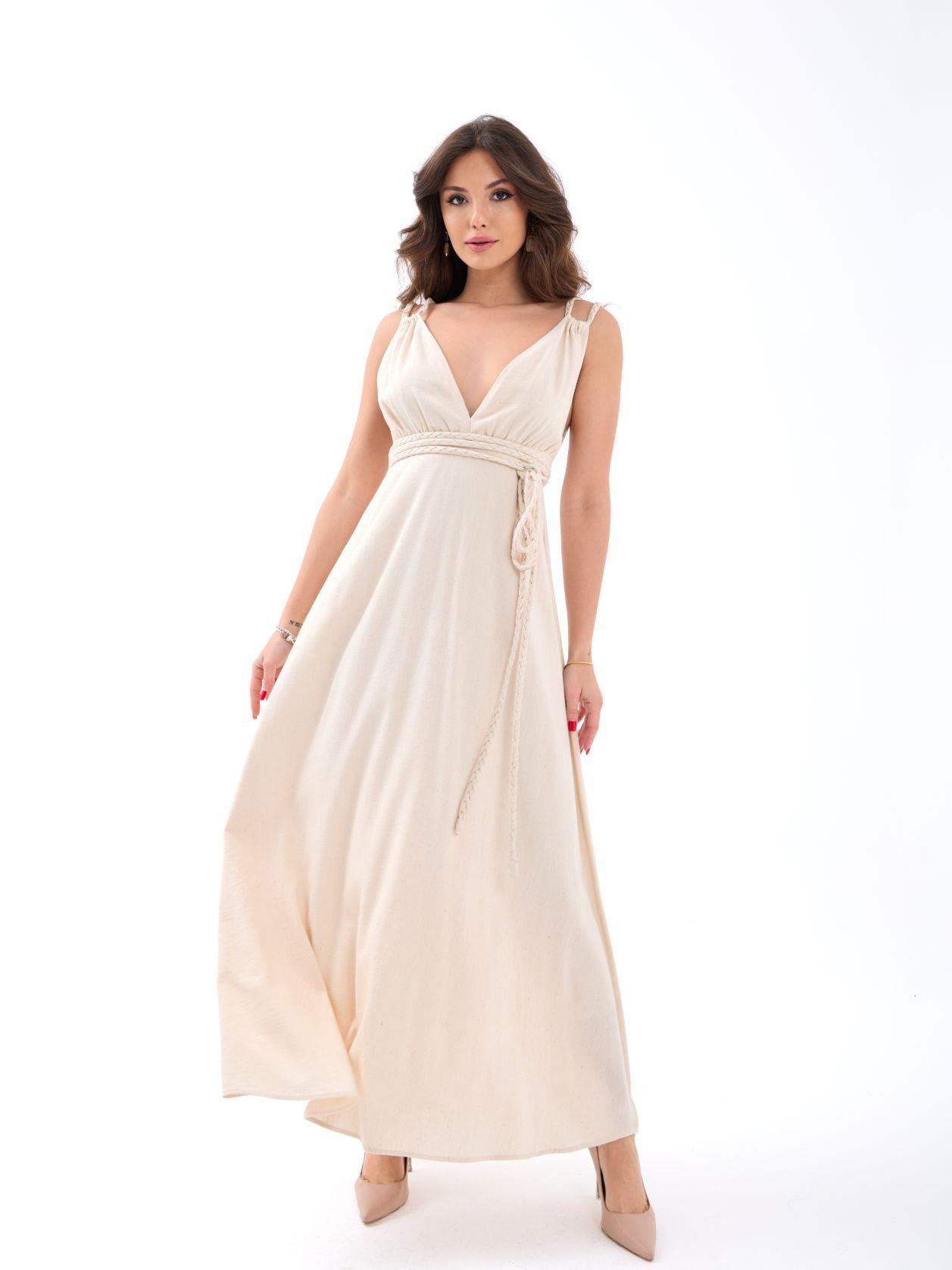 Dress - Beige - Producer: Fame - Wholesale Women Clothes - TheBS Women
