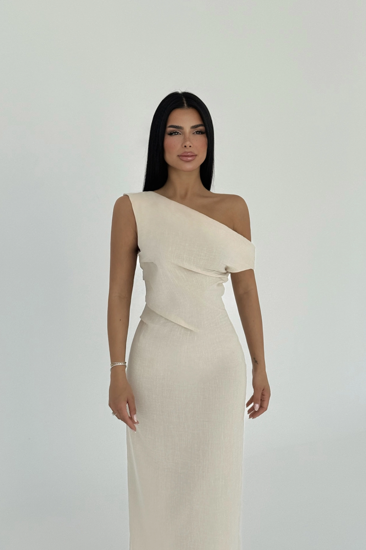 Slit Detail Pleated Dress - Producer: EYYO ATELIER - Wholesale Women Clothes - TheBS Women