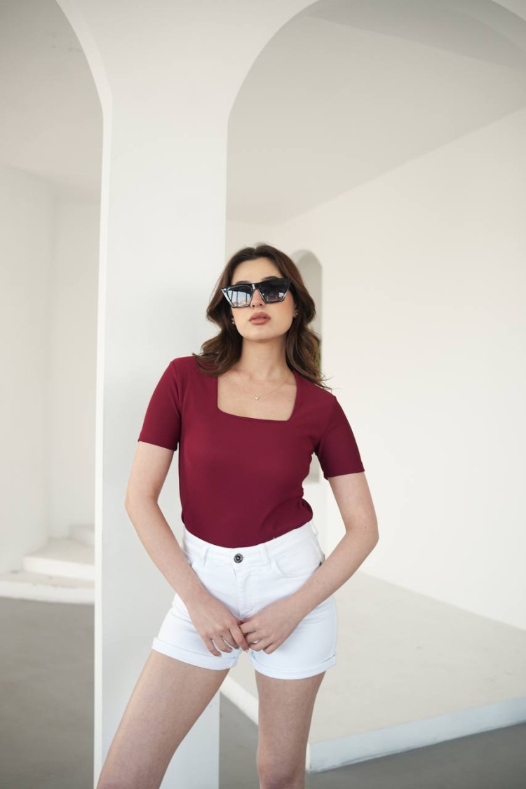 Square Neck Blouse - Brand: Fiori - Women & Kids, Baby Clothes Wholesale - TheBS Women