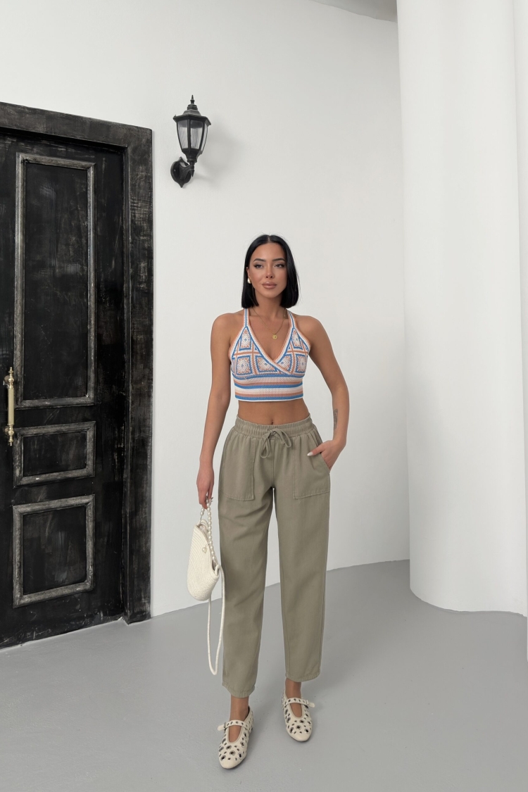 Pocketed Gabardine Pants - Brand: My Fashion - Women & Kids, Baby Clothes Wholesale - TheBS Women