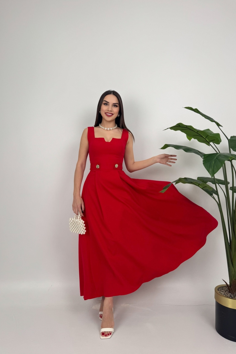 Belt Button Dress - Brand: Miss Janell - Women & Kids, Baby Clothes Wholesale - TheBS Women