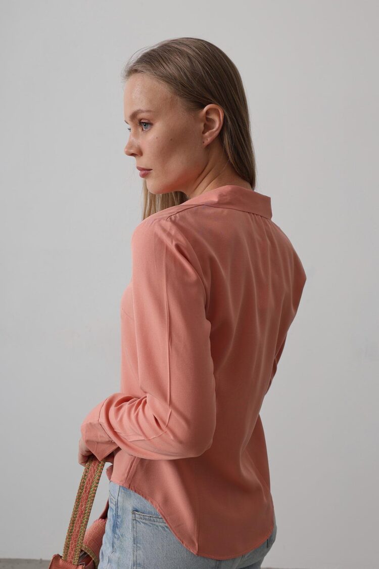 Basic Shirt - Salmon - Producer: Reyon - Wholesale Women Clothes - TheBS Women