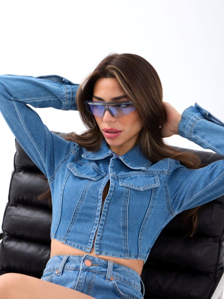 Denim Jacket - Blue - Producer: Fame - Wholesale Women Clothes - TheBS Women