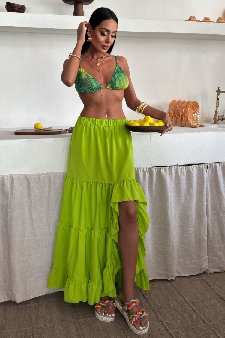 Long Skirt With Side Ruffles - Producer: Sobe Istanbul - Wholesale Women Clothes - TheBS Women