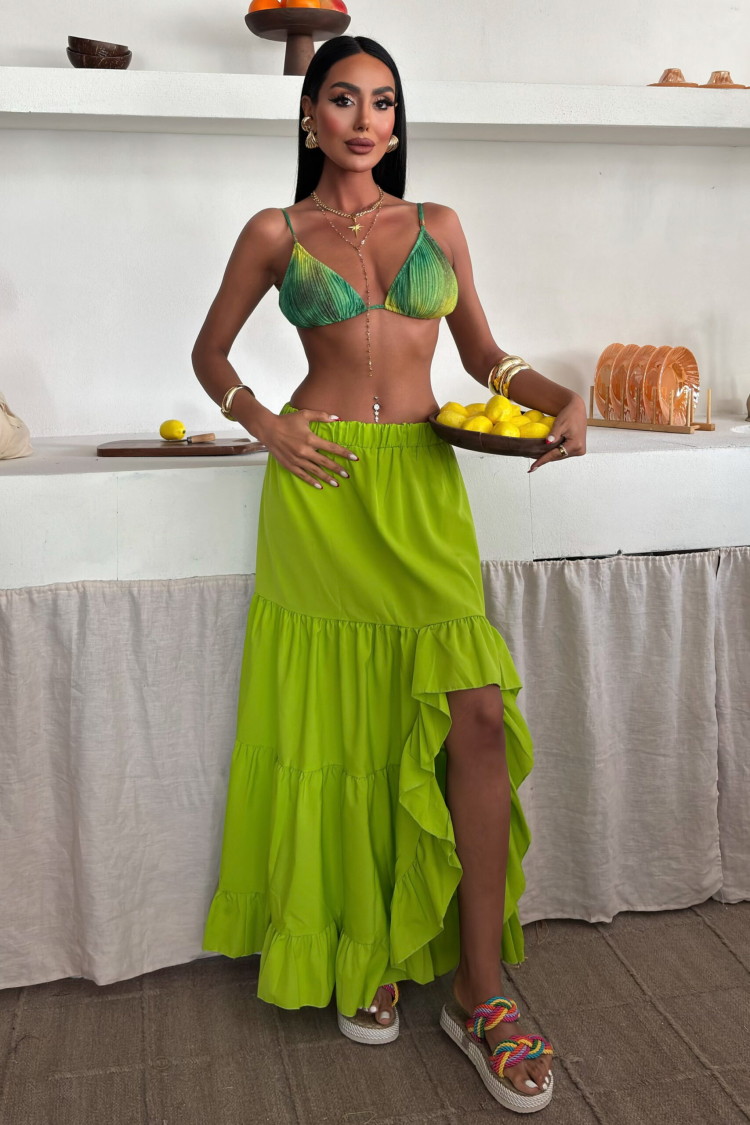 Long Skirt With Side Ruffles - Producer: Sobe Istanbul - Wholesale Women Clothes - TheBS Women