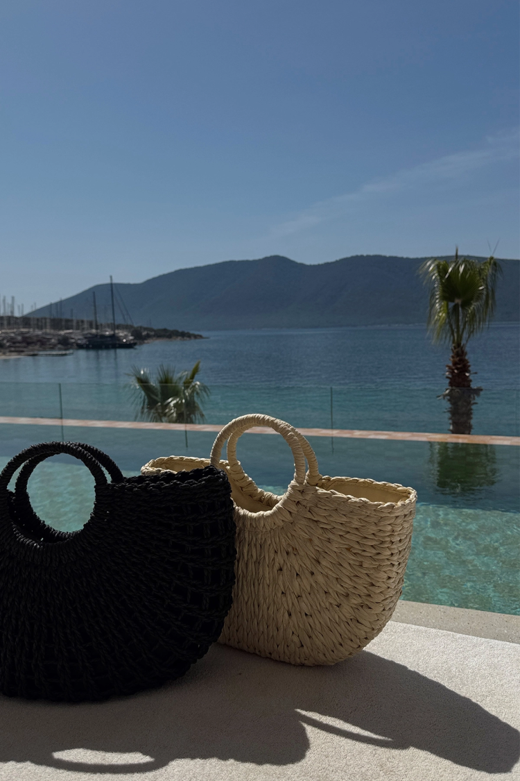 Black Large Straw Bag - Producer: EYYO ATELIER - Wholesale Women Clothes - TheBS Women