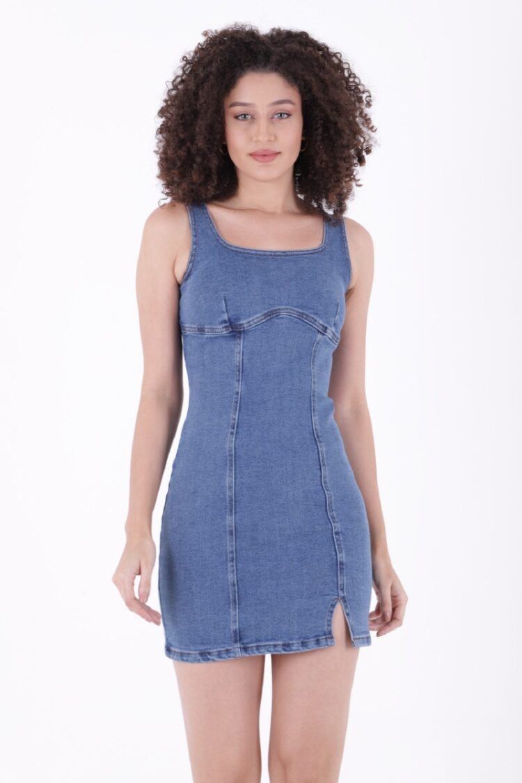 Mini Denim Dress With Zipper - Producer: XLove - Wholesale Women Clothes - TheBS Women