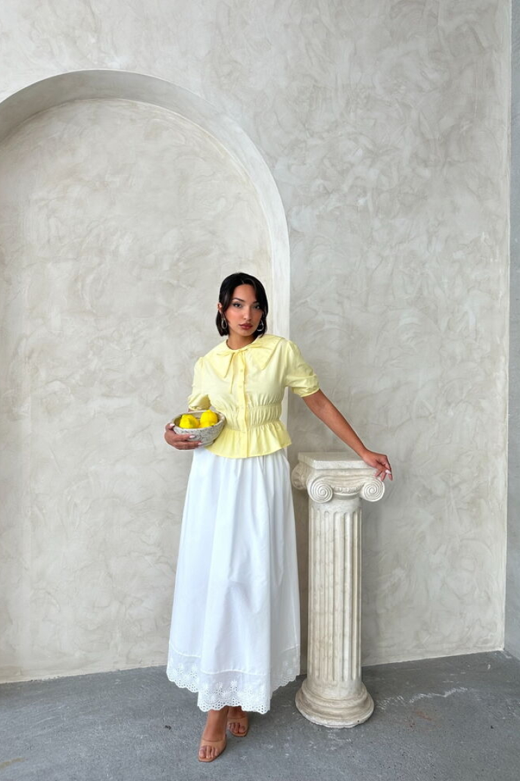 Collar Detailed Ruffle Shirt - Producer: Topshow - Wholesale Women Clothes - TheBS Women