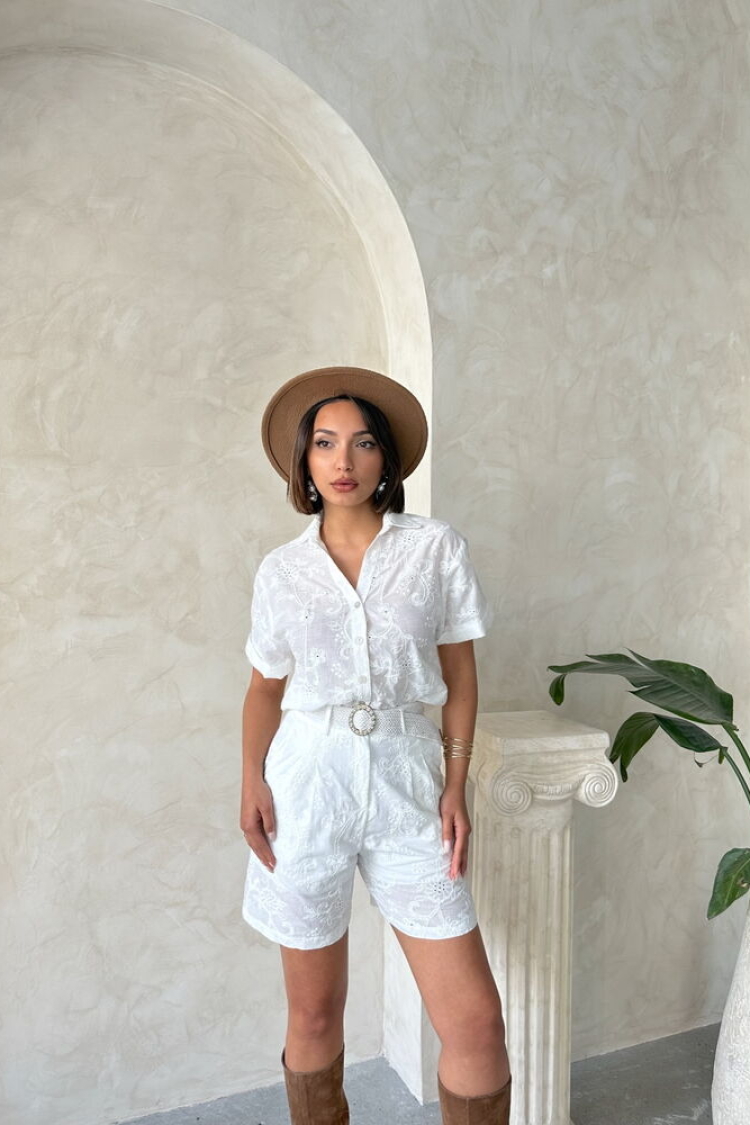 Embroidered Voile Shorts - Producer: Topshow - Wholesale Women Clothes - TheBS Women